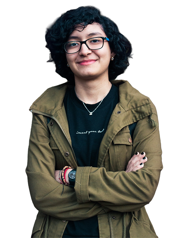 Student working on interdisciplinary project for mastery-based learning portfolio