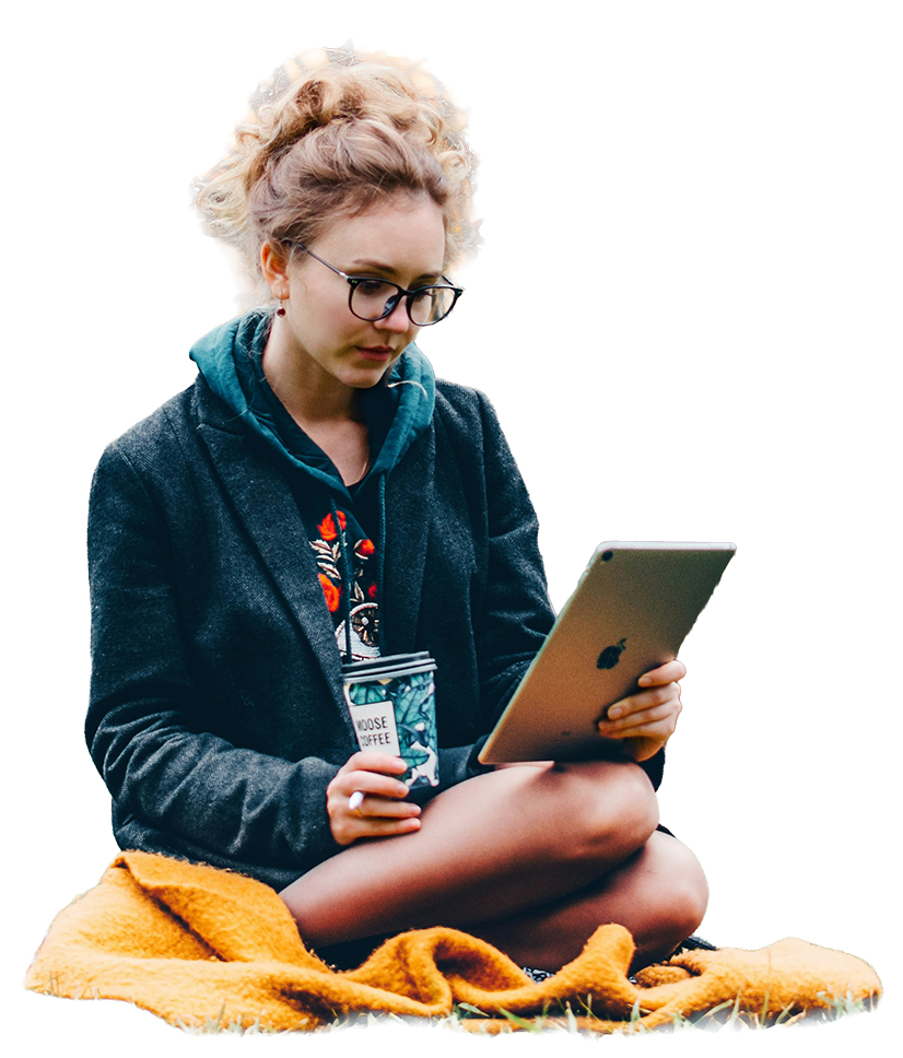 Teen on laptop